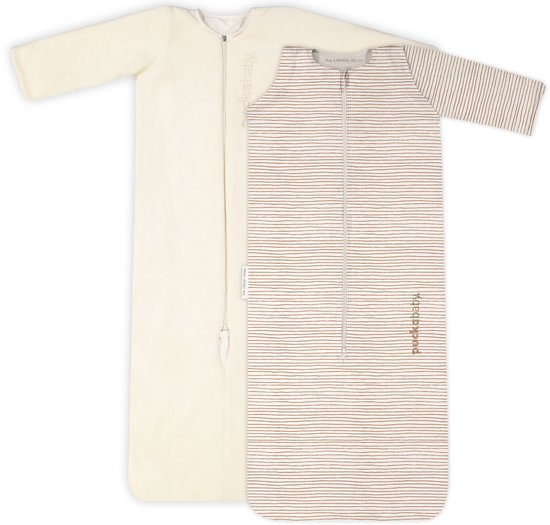 Puckababy Slaapzak 4 Seizoenen Baby - Zomerslaapzak en Winterslaapzak (6m-2,5j) - TOG 0.25 tot TOG 2.5 - Hazel Stripes van Puckababy
