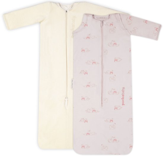 Puckababy Slaapzak 4 Seizoenen Baby - Zomerslaapzak en Winterslaapzak (6m-2,5j) - TOG 0.25 tot TOG 2.5 - Swans van Puckababy