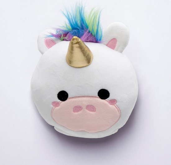 Puckator - Resteazzz - Nekkussen met Slaapmasker - Unicorn - Eenhoorn - rond nekkussen - Neksteun voor Reis Vliegtuig/Auto/Bus van Puckator