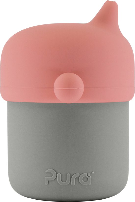 Pura my-my™ - silicone - tuitbeker - 150 ml - Rose-Grijs van Pura
