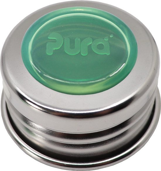 Pura Universele Dop - Roestvrijstalen Ring met Silicone Afsluitdisk Moss van Merkloos
