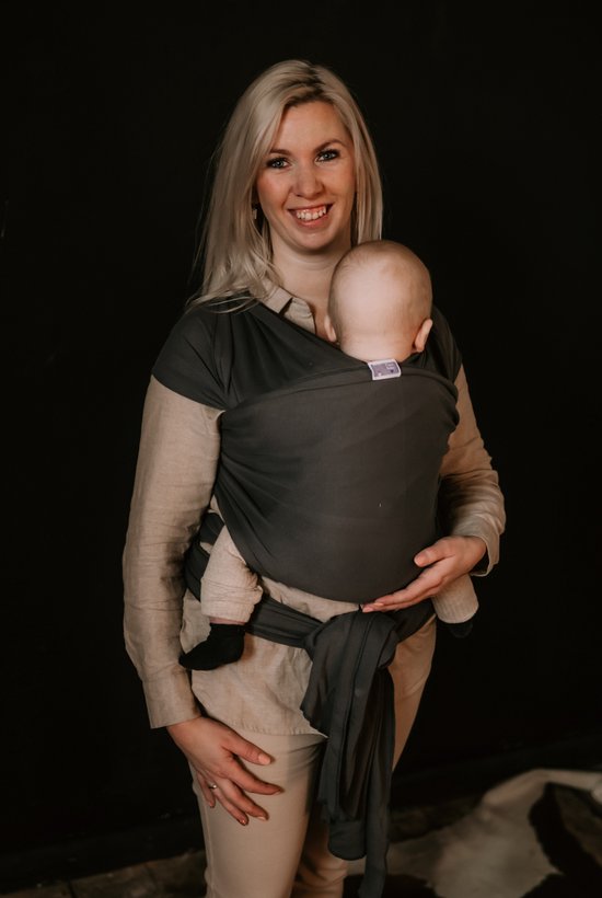 Pure Baby Love Rekbare Draagdoek tricot (stretch) grey van Pure