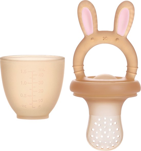 Pure Luv Baby Fruitspeen - Bruin - 100% BPA Vrij - Vaatwasser & Vriezer Bestendig van Pure