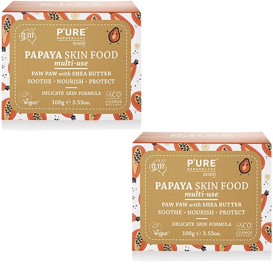 P'ure Papaya care - Papaya Baby Skin Food - Natuurlijk - 2 Pak