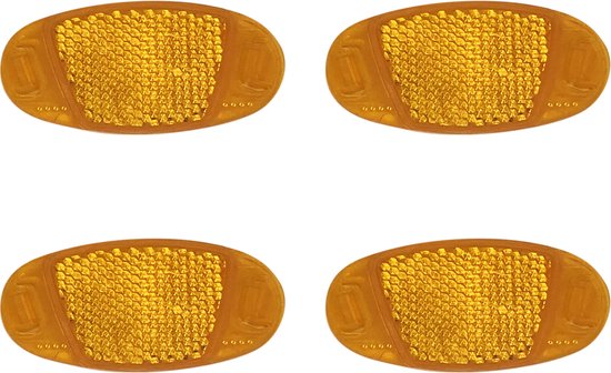 Purepeak Spaakreflectoren Set 4 Stuks - Spaakverlichting Kinderfiets - Spaakversiering - Oranje van Purepeak