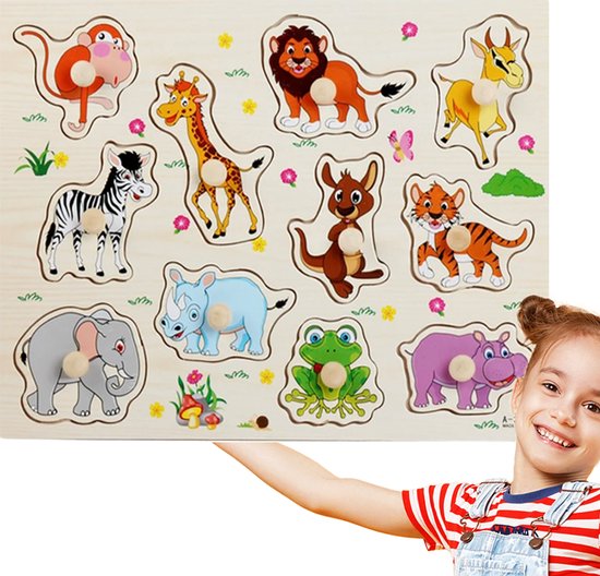 Puzzel - Houten puzzel - Vormenpuzzel - Legpuzzel - Speelgoed 1 jaar en ouder - Educatief speelgoed - Kinderspeelgoed van Prime Puzzles