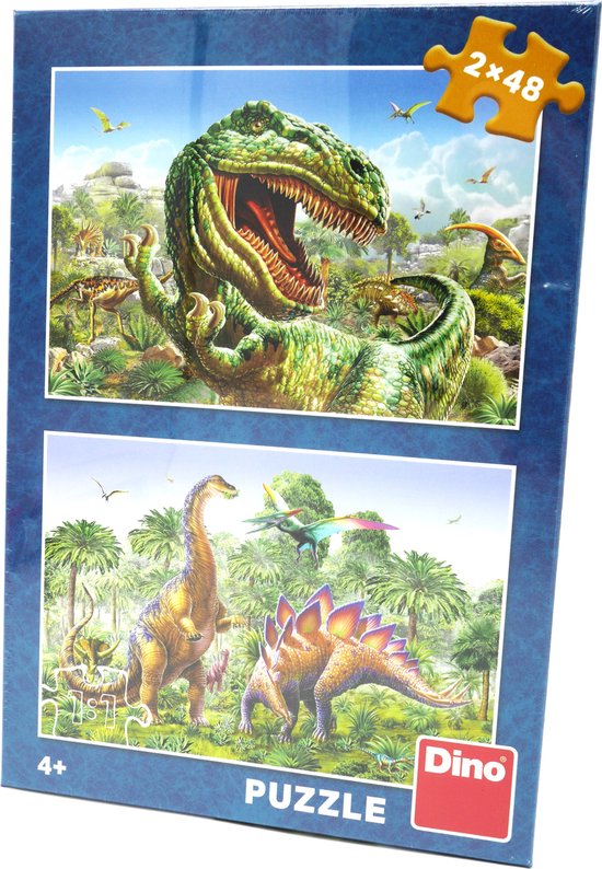 Puzzel van dinosaurussen 2 x 48 stukjes van Ravensburger