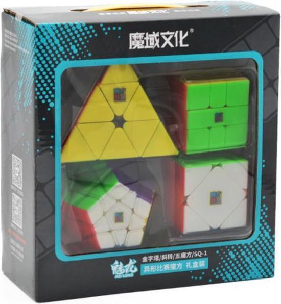 Puzzelkubus – Pyraminx, Megaminx, Skewb, Square-1 – MoYu – Gratis 2x Qubuss Cubestand van MoYu
