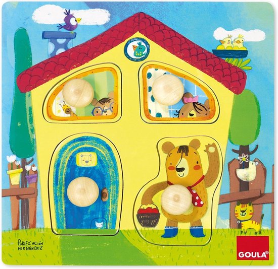 Puzzle, Bears family house 4 pcs van Tender Leaf Toys
