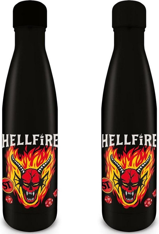 Pyramid Int. Stranger Things Metalen Waterfles-Hellfire Club (Diversen) Nieuw van Pyramid Int.