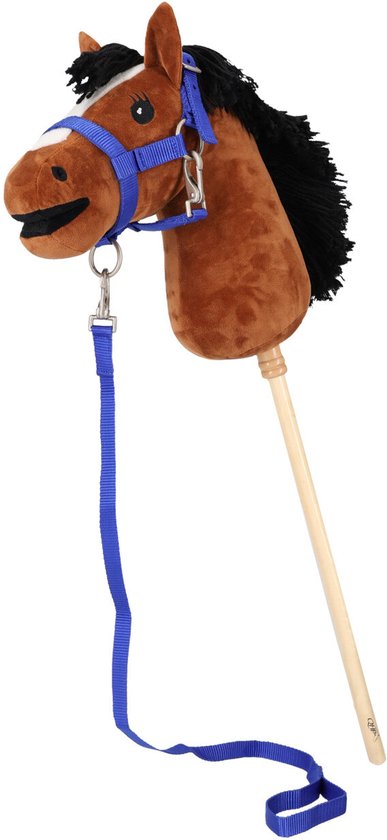 QHP - Halsterset voor Hobby Horse - Kobalt Blauw - LET OP! EXCLUSIEF HOBBYHORSE van Merkloos