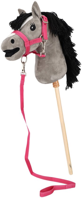 QHP - Hobbyhorse Halsterset - Fuchsia - EXCLUSIEF HOBBYHORSE! van Merkloos