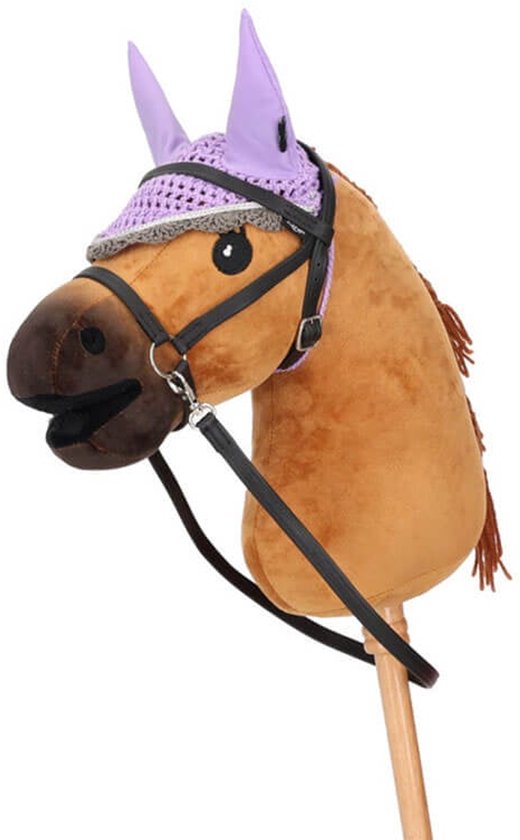 QHP - Oornetje voor Hobby Horse - Lila - One size LET OP!!! EXCL. HOBBYHORSE!!