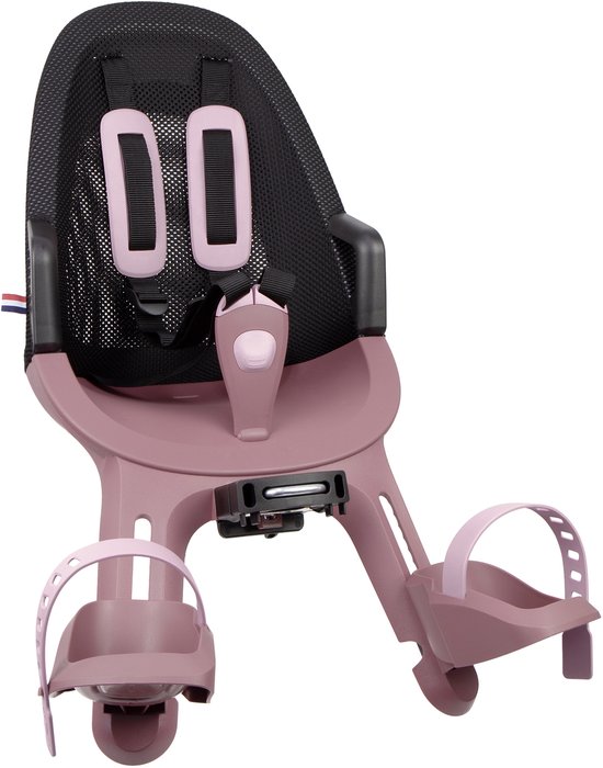 Qibbel Air Fietsstoeltje Voor - Plum Rose - Stuurpenbevestiging - Voorzitje - Fietszitje - Stuur