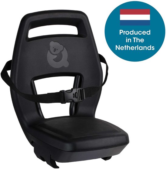 Qibbel Junior 6+ Fietsstoeltje Achter Bagagedrager bevestiging - Quick Connect - Longtail edition - Midnight Black - exclusief voetbeschermingsplaten en voetsteunen van Qibbel