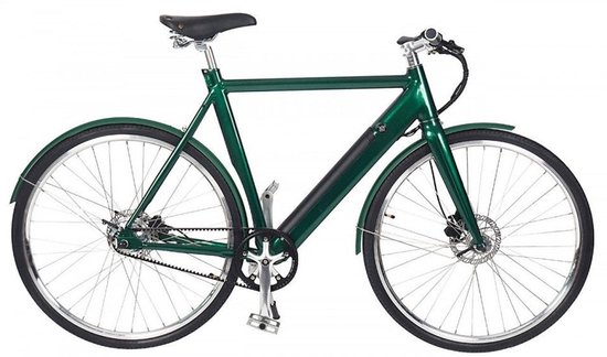 Qivelo Retro – Groen – Elektrische Fiets – Lichtgewicht 15kg – 504Wh intube accu – Riemaandrijving van QIVELO