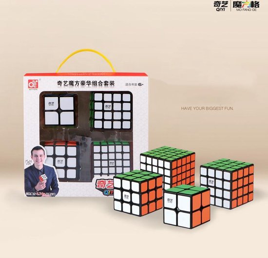 Qiyi Cadeauverpakking 2x2, 3x3, 4x4 en 5x5 van Qiyi