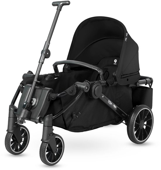 Qplay Go Cargo - Opvouwbare Kinderwagen & Bolderkar - Zwart van Merkloos