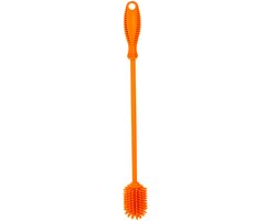 Quaks - Flessenborstel - Oranje - Flexibel - BPA Vrij - Lang (31 cm) - Flessenborstel Baby - Flessenreiniger van Quaks