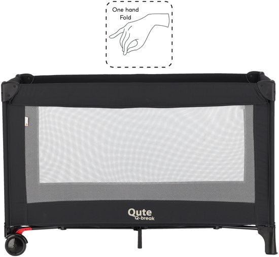 Qute Q-Break Campingbed Easyfold Ebony van Merkloos
