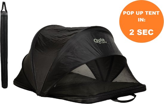 Qute Q-Camp Babytent - Black / Desert van Qute
