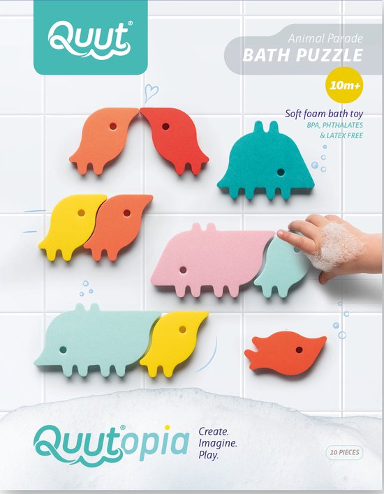 Quutopia, badpuzzel - Dieren parade van Quut.