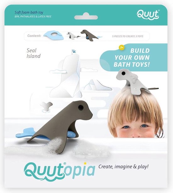 Quutopia building set seal island badspeelgoed van Quut.