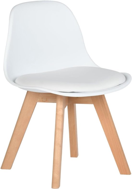 Quvo® Peuterstoel - Kinderstoel - Peuter Stoel - geschikt voor kinderen van 1-6 jaar - Wit - 32cm x 38cm x 55cm van Merkloos