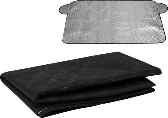 R2B Zonnescherm Auto Voorruit - 100 x 145 cm - 4 Laagse Bescherming - Geschikt als Anti-Vries Deken Auto - Zonwering Auto Voorruit - Zonwering Raam - Auto Zonnescherm van Merkloos
