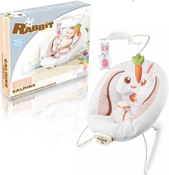 Rabbit Baby - Wipstoel voor baby's - Muziek en Trilfunctie - Hoogwaardig Materiaal van Rab