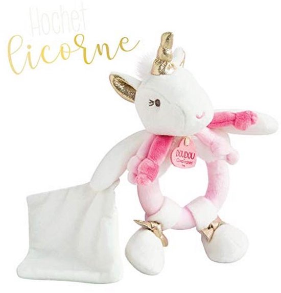 Rammelaar met Deken - Roze Eenhoorn van Merkloos