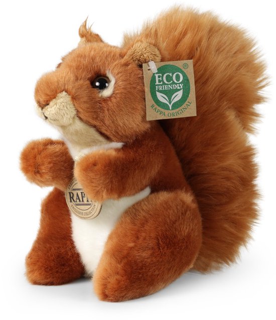 Rappa Eco Friendly Serie - Knuffel Eekhoorn - 18 cm - Zacht Pluche - Gevuld met Gerecycled PET van Merkloos