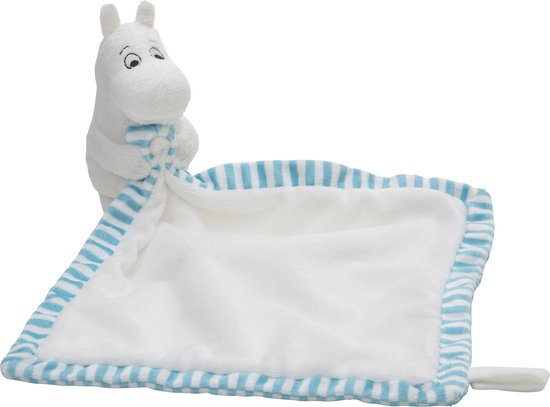 Rätt Start - Moomin - Knuffeldoekje Blauw - 24 x 24 cm - Met Speenlus - Zacht Baby Knuffeldoek - Wasbaar van Rätt start