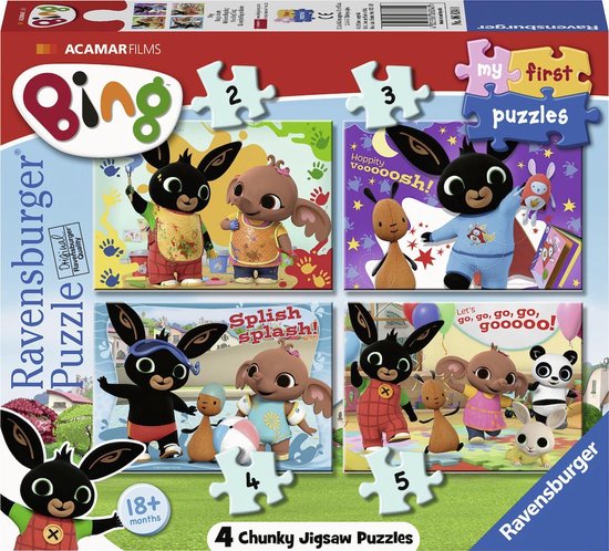 Ravensburger Bing Bunny - My First puzzels - 2+4+6+8 stukjes - kinderpuzzel van Ravensburger