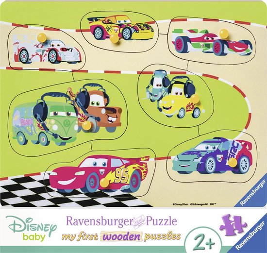 Ravensburger houten puzzel De Disney Cars Familie - 7 stukjes van Ravensburger