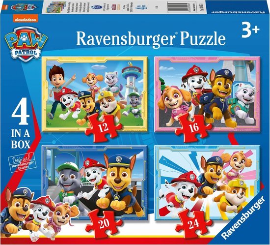 Ravensburger puzzel PAW Patrol - 12+16+20+24 stukjes van Ravensburger