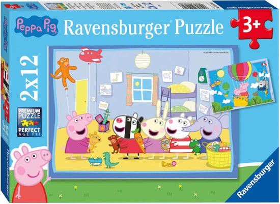 Ravensburger puzzel Peppa Pig - Twee puzzels - 12 stukjes - kinderpuzzel van Ravensburger