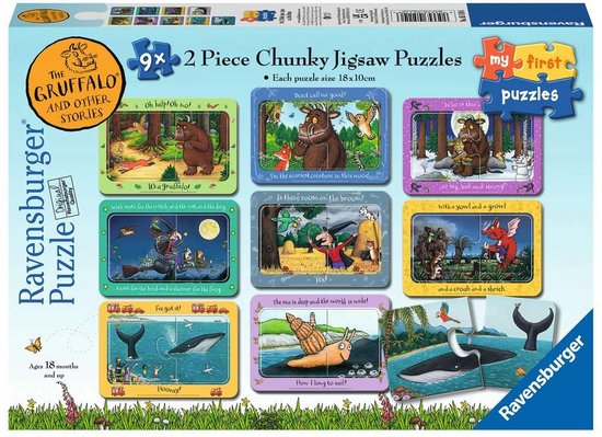Ravensburger puzzel The Gruffalo en andere verhaaltjes - My First puzzles - 9x2 stukjes van Ravensburger