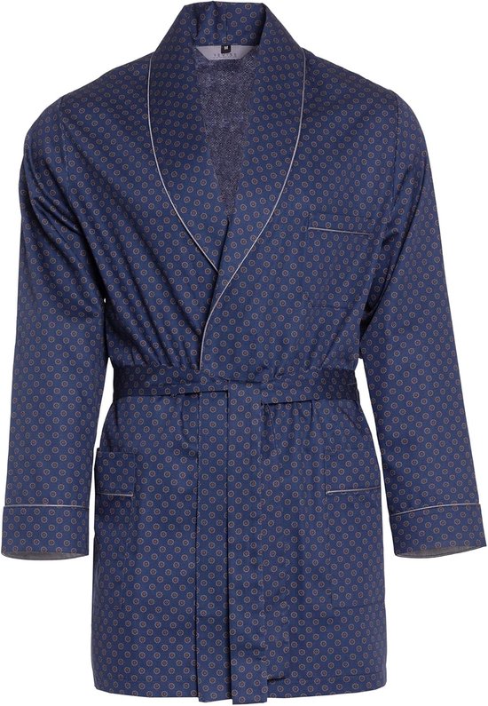 RE-509 ochtendjas voor heren, 100% katoen, kort en elegant model