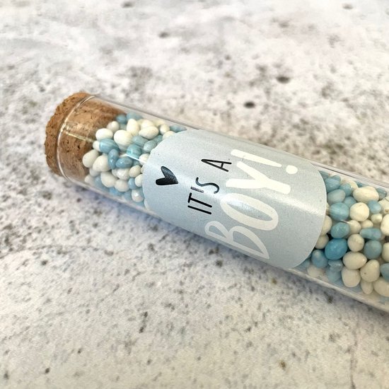 Reageerbuis - baby boy - jongen - gender reveal - traktatie - baby - kind - zwanger - 10 stuks van Merkloos