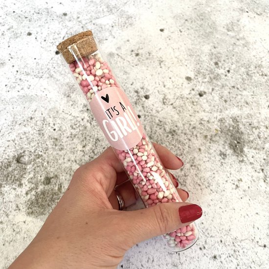 Reageerbuis - baby girl - meisje - gender reveal - kind - baby van Partydeco