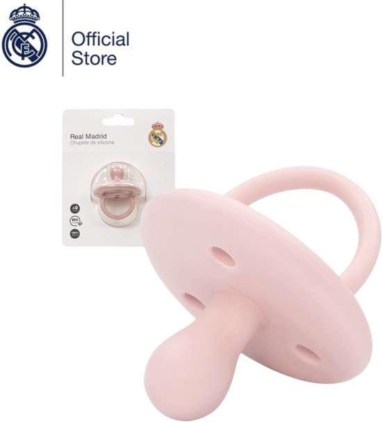 REAL MADRID™ - siliconen speen - roze 0-6m - BPA-vrij van Merkloos