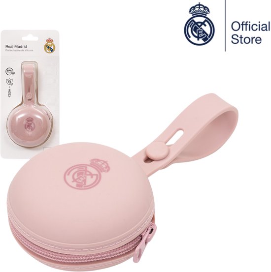 REAL MADRID™ | siliconen speenhouder | roze | 0-6m | BPA-vrij van Merkloos