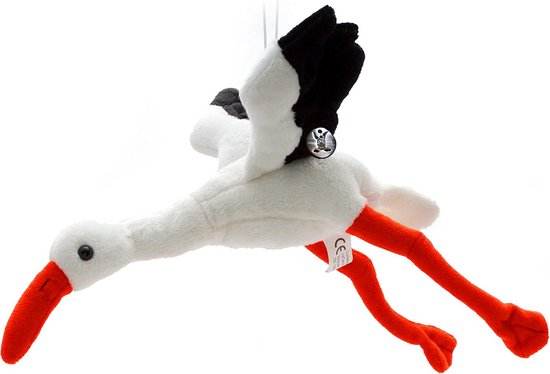 Realistisch Knuffeldier Ooievaar - Zacht Pluche Vogel Speelgoed 26 cm