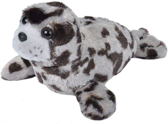 Realistisch Zeehond Knuffeldier Pluchen Speelgoed voor Kinderen, 20 cm, Grijs