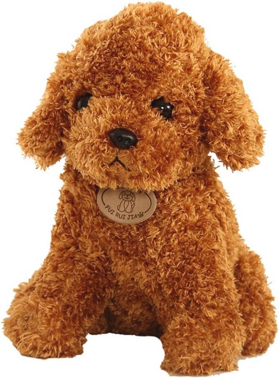 Realistische teddyhond knuffel voor kinderen - Pluche honden speelgoed van Merkloos
