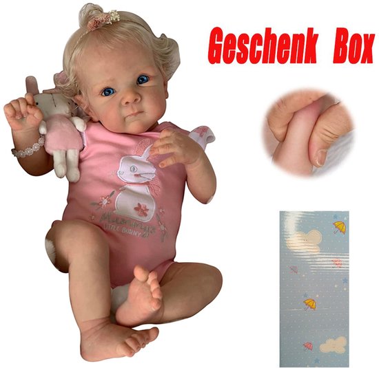 Reborn Babypoppen Meisjes 45CM Realistische Babypop Echte Babypop Die Er Echt Zacht Uitziet Levensgrote Reborn Poppen van Grebrafan