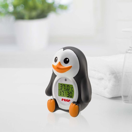 Reer My Happy Pinguin 2 in 1 digitale badthermometer van Reer