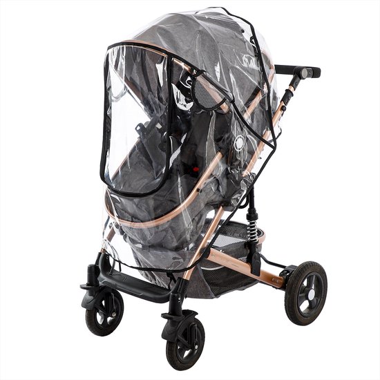 Regenhoes Kinderwagen -1 Stuk - Universeel - 90 X 45 X 43 Cm - Buggy Hoes - Wandelwagen - Wind- En Stofdicht - Kinderwagenregenhoes - Universeel Kinderwagenaccessoire - Babyweerbescherming - Geschikt Voor Kinderwagens En Buggy's