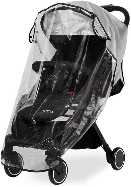 Regenhoes Kinderwagen Universeel - 95cmx56cmx43cm - Transparant - Buggy Hoes - babyreisweerschild-winddicht waterdicht-bescherming tegen stofsneeuw - Regenhoes voor kinderwagen-universeel kinderwagenaccessoire van Aokyom